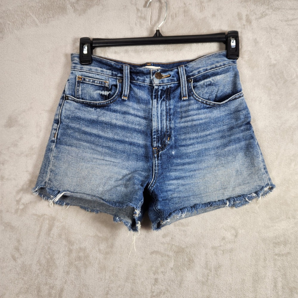 Madewell Distressed Blue Denim Jean Shorts